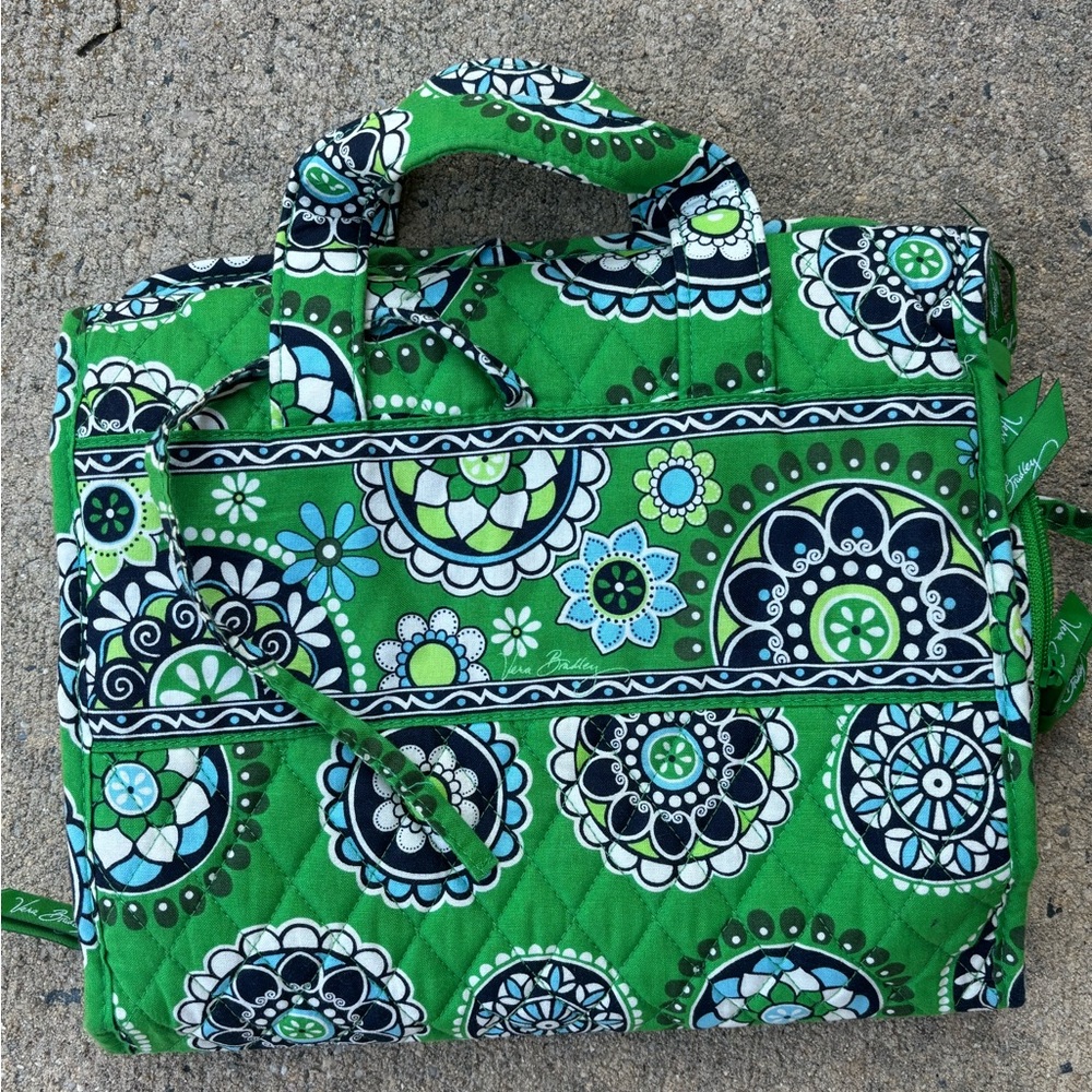 Vera Bradley Green and Blue Floral Travel Bag